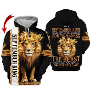 Custom Personalized Birthday September King Hoodie