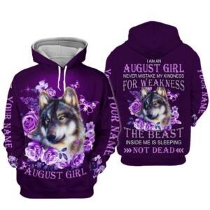 Custom Personalized Birthday August Girl Hoodie