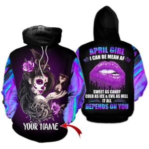 Custom Personalized Birthday April Girl Hoodie