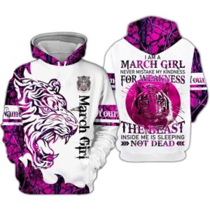 Custom Personalized Birthday March Girl Hoodie