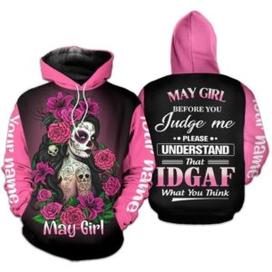 Custom Personalized Birthday May Girl Hoodie