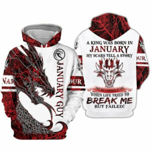 Custom Personalized Birthday January Guy Hoodie