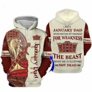 Custom Personalized Birthday January Dad Hoodie