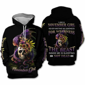 Custom Personalized Birthday November Girl Hoodie