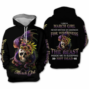 Custom Personalized Birthday March Girl Hoodie