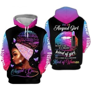 Custom Personalized Birthday August Girl Hoodie