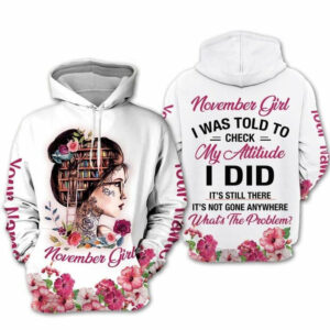 Custom Personalized Birthday November Girl Hoodie