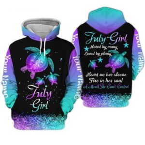 Custom Personalized Birthday July Girl Hoodie