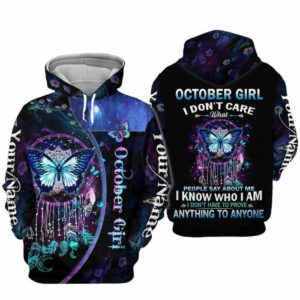 Custom Personalized Birthday October Girl Hoodie