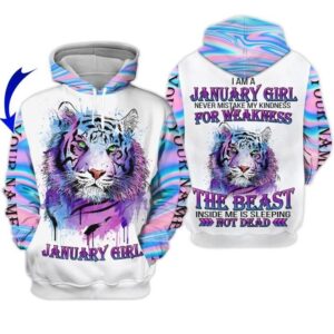 Custom Personalized Birthday January Girl Hoodie