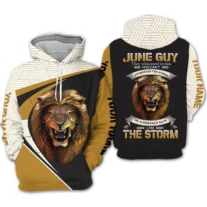 Custom Personalized Birthday June Guy Lion Hoodie