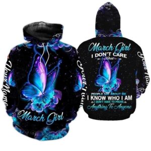 Custom Personalized Birthday March Girl Hoodie