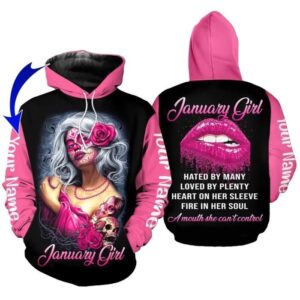 Custom Personalized Birthday January Girl Hoodie