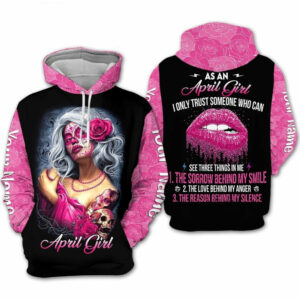 E77 Custom Personalized Birthday April Girl Hoodie