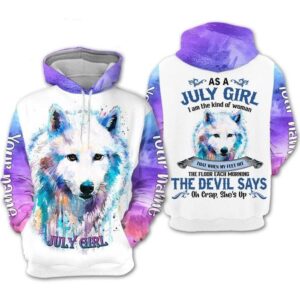 Custom Personalized Birthday July Girl Hoodie