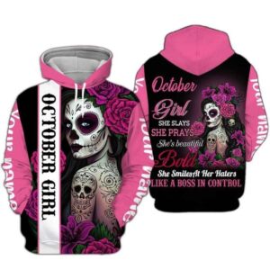 Custom Personalized Birthday October Girl Hoodie