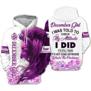 Custom Personalized Birthday December Girl Hoodie