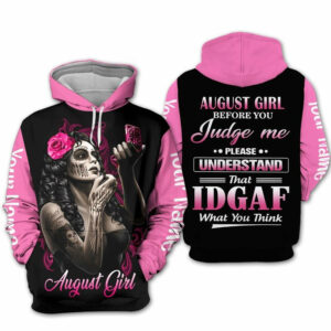 Personalized Birthday August Girl Hoodie