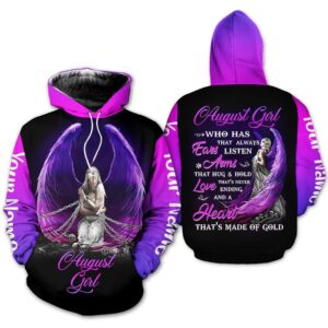 Custom Personalized Birthday August Girl Hoodie