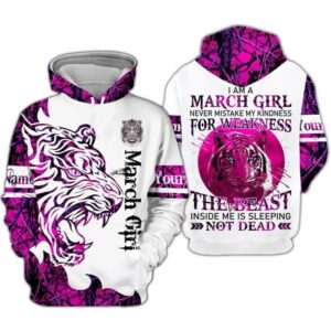 Custom Personalized Birthday March Girl Hoodie