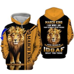 Custom Personalized Birthday March King Hoodie