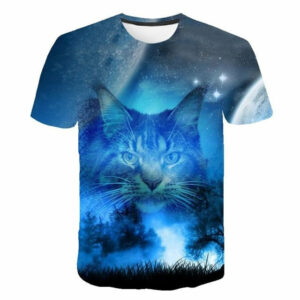 Starry Night Cat T-Shirt