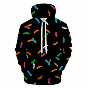 Stylish 3D Colorful Sprinkle Hoodie Pullover