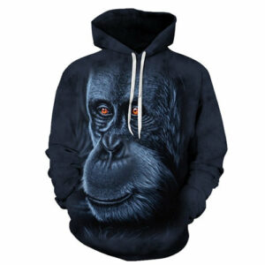 Stylish 3D Ape Printed Hoodie